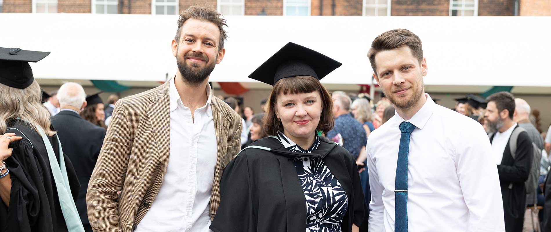 University of Hull Online students and tutors at graduation