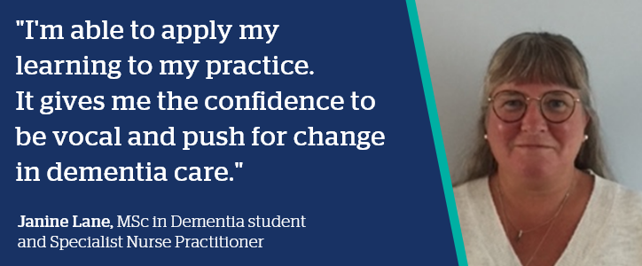 Quote from Janine Lane - I'm able to apply my learning to my practice.