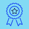 Award icon blue