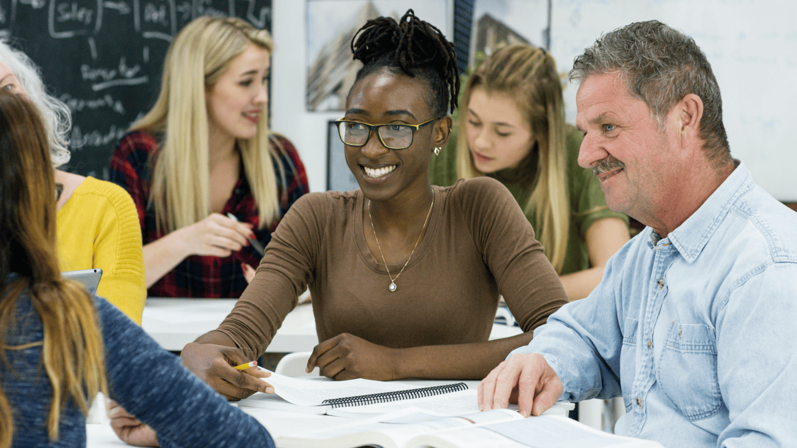 Group of people in an education setting